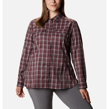 Columbia Ženske Košulje - Silver Ridge Lite Plaid Long Sleeve Plus Size Bordo | AOHD-98470